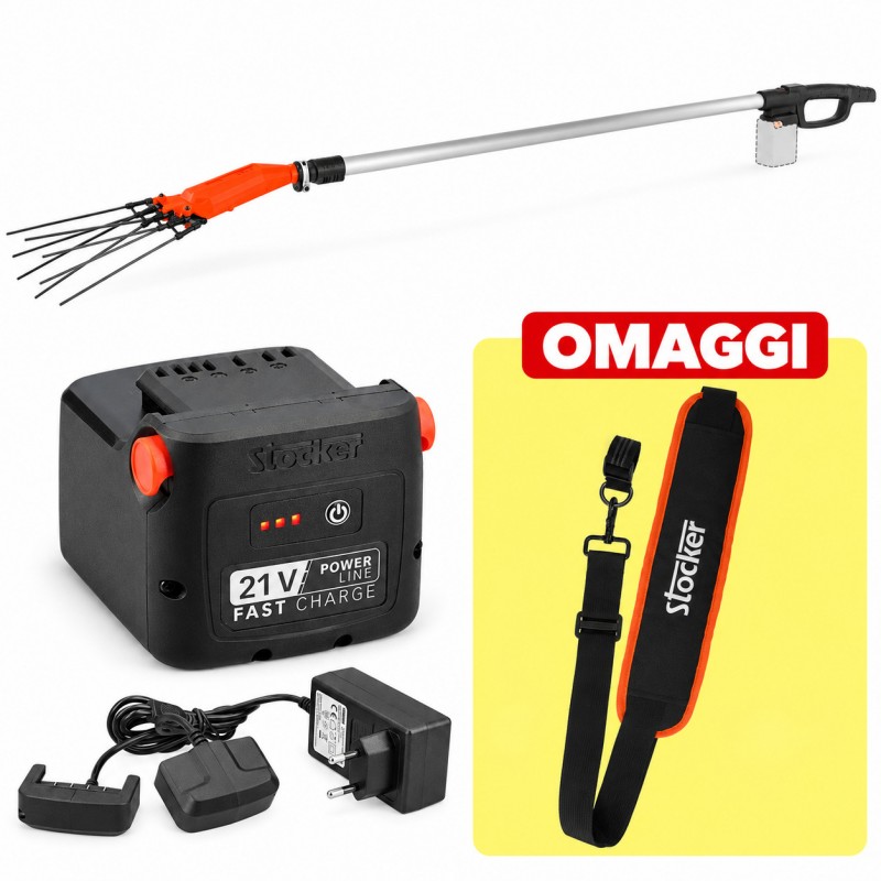PROMO Stocker Kit Abbacchiatore Magma E-51 + Batteria 4 Ah 21V + Caricabatterie PROMO Stocker Kit Abbacchiatore Magma E-51 + Batteria 4 Ah 21V + Caricabatterie