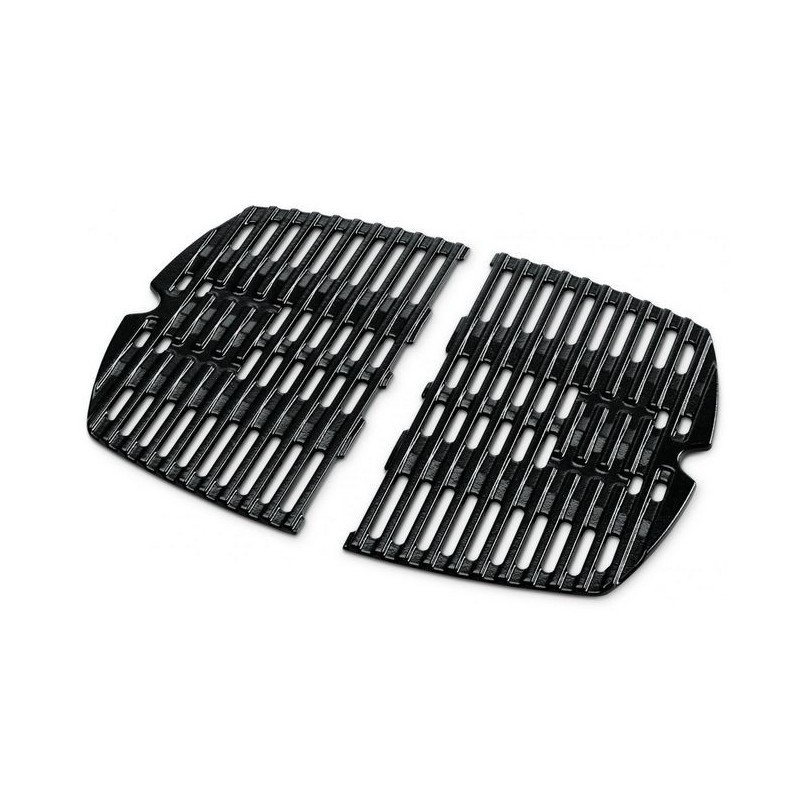 Set di 2 Griglie di cottura in Ghisa d'acciaio Smaltato Weber per Q serie 100 e 1000 Cod. 7644