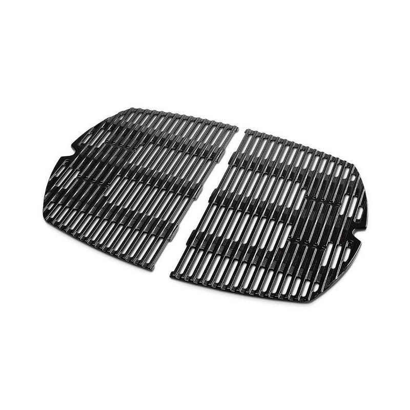 Set di 2 Griglie di cottura in Ghisa d'acciaio Smaltato Weber per Q serie 300 e 3000 Cod. 7646