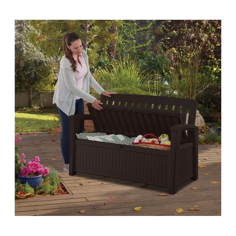 Keter Chest in PATIO BENCH Graphite Resin Keter Chest in PATIO BENCH Graphite Resin