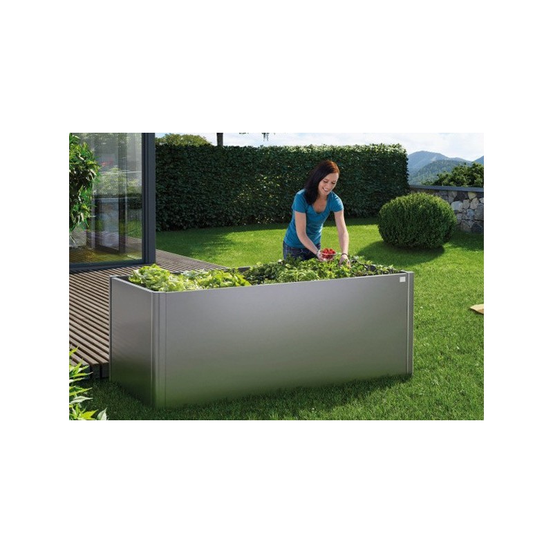 L-förmiges Hochbeet 2 x 2 m aus Biohort Metall L-förmiges Hochbeet 2 x 2 m aus Biohort Metall