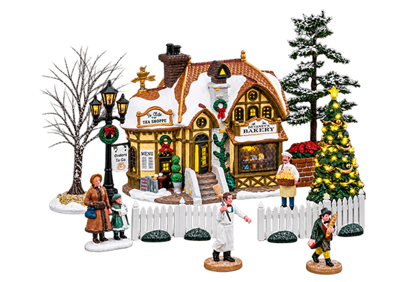 Set di villaggio di Natale Lemax con panetteria