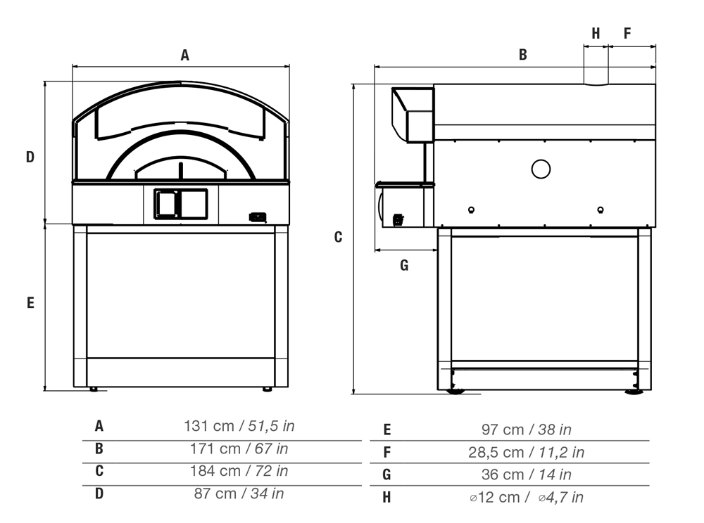 AlfaForni Forno per Pizza Professionale Elettrico ZENO colore Silve