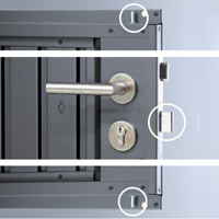 Lock and handles in stainless steel