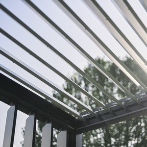 Tetto a lamelle aperte