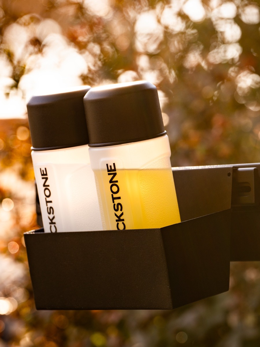 Blackstone squeeze bottles - close-up in use