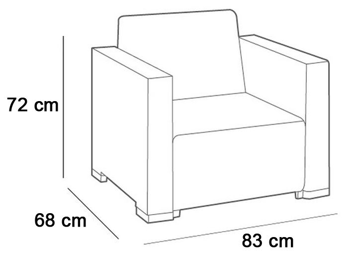 CaliforniaKeter armchair dimensions