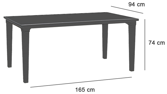 Dimensioni Tavolo Futura Keter