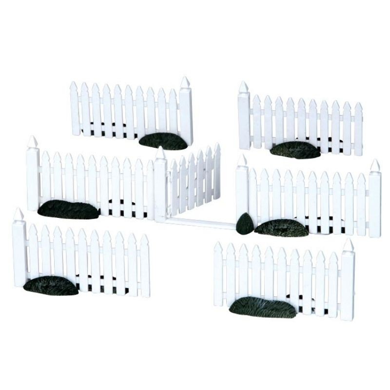 Plastic Picket Fence Set of 7
