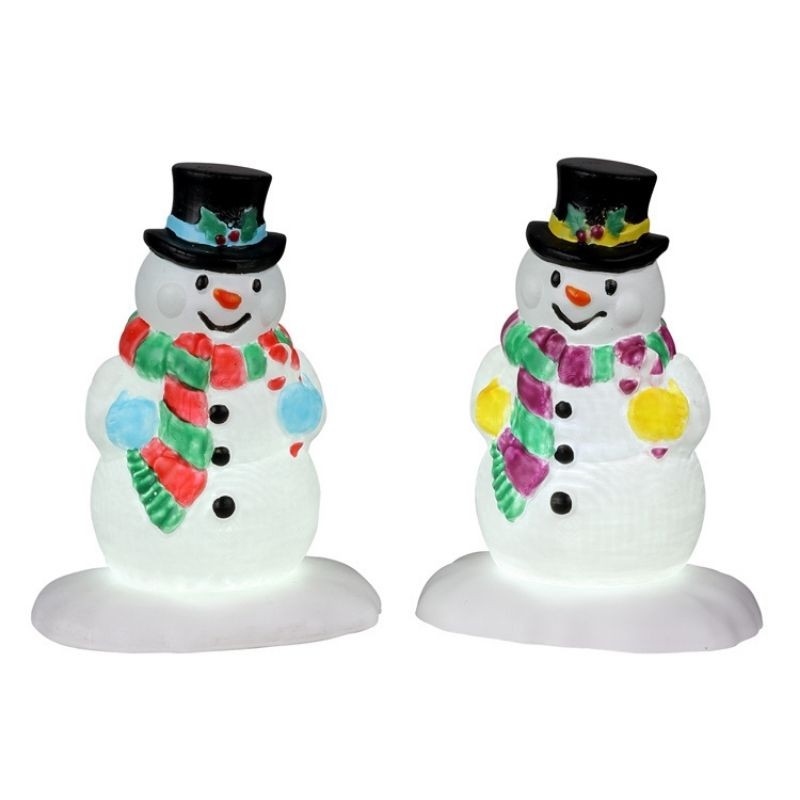 Holly Hat Snowman Set of 2