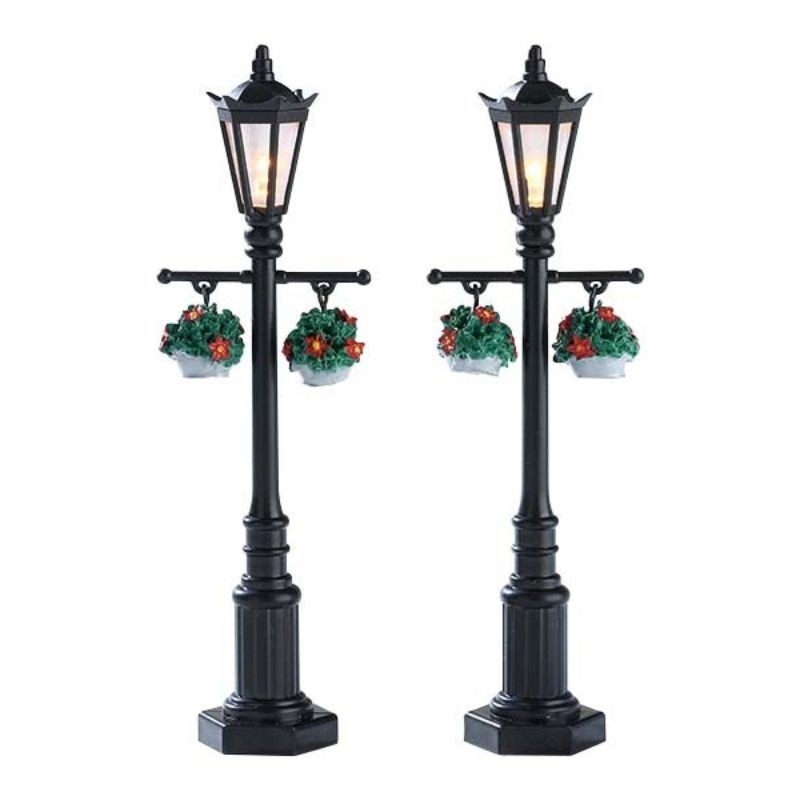 Juego de 2 farolas antiguas inglesas