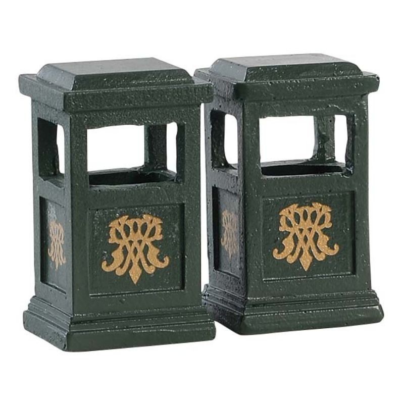 Green Trash Can Set of 2