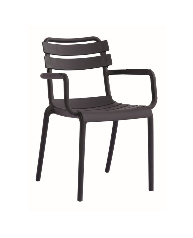 Sedia Monza con braccioli Greenwood